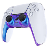 eXtremeRate Chameleon Purple Blue Decorative Trim Shell Compatible with ps5 Controller, DIY Replacement Clip Shell, Custom Plates Cover Compatible with ps5 Controller w/ Accent Rings - GPFP3001