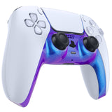 eXtremeRate Chameleon Purple Blue Decorative Trim Shell Compatible with ps5 Controller, DIY Replacement Clip Shell, Custom Plates Cover Compatible with ps5 Controller w/ Accent Rings - GPFP3001