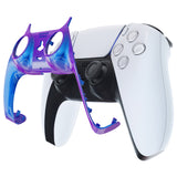 eXtremeRate Chameleon Purple Blue Decorative Trim Shell Compatible with ps5 Controller, DIY Replacement Clip Shell, Custom Plates Cover Compatible with ps5 Controller w/ Accent Rings - GPFP3001