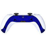 eXtremeRate Chrome Blue Decorative Trim Shell Compatible with ps5 Controller, DIY Replacement Clip Shell, Custom Plates Cover Compatible with ps5 Controller with Accent Rings - GPFD4004