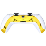 eXtremeRate Chrome Gold Glossy Decorative Trim Shell Compatible with ps5 Controller, DIY Replacement Clip Shell, Custom Plates Cover Compatible with ps5 Controller with Accent Rings - GPFD4001