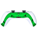 eXtremeRate Chrome Green Decorative Trim Shell Compatible with ps5 Controller, DIY Replacement Clip Shell, Custom Plates Cover Compatible with ps5 Controller with Accent Rings - GPFD4006