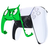 eXtremeRate Chrome Green Decorative Trim Shell Compatible with ps5 Controller, DIY Replacement Clip Shell, Custom Plates Cover Compatible with ps5 Controller with Accent Rings - GPFD4006