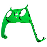 eXtremeRate Chrome Green Decorative Trim Shell Compatible with ps5 Controller, DIY Replacement Clip Shell, Custom Plates Cover Compatible with ps5 Controller with Accent Rings - GPFD4006