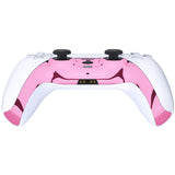eXtremeRate Chrome Pink Decorative Trim Shell Compatible with ps5 Controller, DIY Replacement Clip Shell, Custom Plates Cover Compatible with ps5 Controller with Accent Rings - GPFD4007