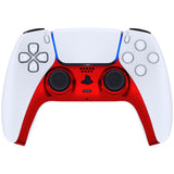eXtremeRate Chrome Red Decorative Trim Shell Compatible with ps5 Controller, DIY Replacement Clip Shell, Custom Plates Cover Compatible with ps5 Controller with Accent Rings - GPFD4003