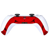 eXtremeRate Chrome Red Decorative Trim Shell Compatible with ps5 Controller, DIY Replacement Clip Shell, Custom Plates Cover Compatible with ps5 Controller with Accent Rings - GPFD4003