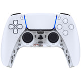 eXtremeRate Clear Decorative Trim Shell Compatible with ps5 Controller, DIY Replacement Clip Shell, Custom Plates Cover Compatible with ps5 Controller w/ Accent Rings - GPFM5001