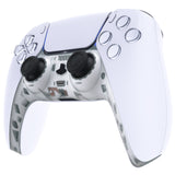 eXtremeRate Clear Decorative Trim Shell Compatible with ps5 Controller, DIY Replacement Clip Shell, Custom Plates Cover Compatible with ps5 Controller w/ Accent Rings - GPFM5001