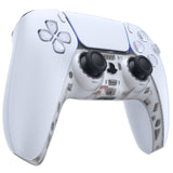 eXtremeRate Clear Decorative Trim Shell Compatible with ps5 Controller, DIY Replacement Clip Shell, Custom Plates Cover Compatible with ps5 Controller w/ Accent Rings - GPFM5001