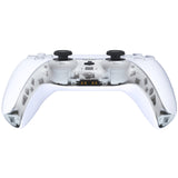 eXtremeRate Clear Decorative Trim Shell Compatible with ps5 Controller, DIY Replacement Clip Shell, Custom Plates Cover Compatible with ps5 Controller w/ Accent Rings - GPFM5001