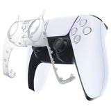 eXtremeRate Clear Decorative Trim Shell Compatible with ps5 Controller, DIY Replacement Clip Shell, Custom Plates Cover Compatible with ps5 Controller w/ Accent Rings - GPFM5001