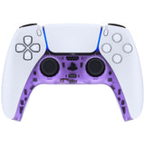 eXtremeRate Clear Atomic Purple Decorative Trim Shell for PS5 Controller, DIY Replacement Clip Shell for PS5 Controller, Custom Plates Cover for PS5 Controller w/ Accent Rings - GPFM5005