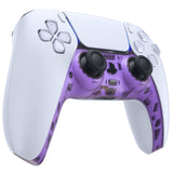 eXtremeRate Clear Atomic Purple Decorative Trim Shell for PS5 Controller, DIY Replacement Clip Shell for PS5 Controller, Custom Plates Cover for PS5 Controller w/ Accent Rings - GPFM5005