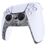 eXtremeRate Clear Black Decorative Trim Shell for PS5 Controller, DIY Replacement Clip Shell for PS5 Controller, Custom Plates Cover for PS5 Controller with Accent Rings - GPFM5007