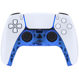 eXtremeRate Clear Blue Decorative Trim Shell for PS5 Controller, DIY Replacement Clip Shell for PS5 Controller, Custom Plates Cover for PS5 Controller w/ Accent Rings - GPFM5004