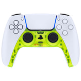 eXtremeRate Clear Lime Green Decorative Trim Shell for PS5 Controller, DIY Replacement Clip Shell for PS5 Controller, Custom Plates Cover for PS5 Controller with Accent Rings - GPFM5011