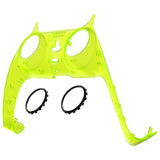 eXtremeRate Clear Lime Green Decorative Trim Shell for PS5 Controller, DIY Replacement Clip Shell for PS5 Controller, Custom Plates Cover for PS5 Controller with Accent Rings - GPFM5011