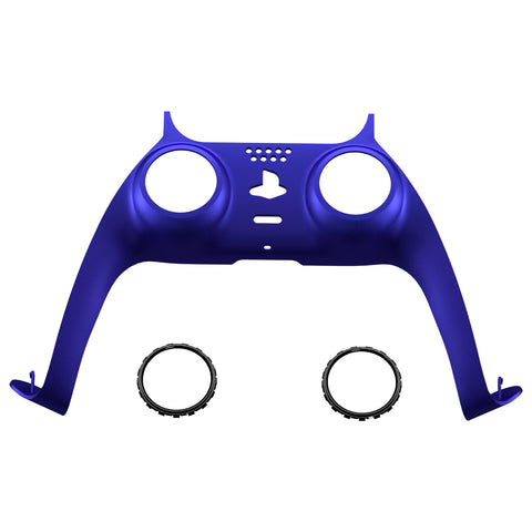 eXtremeRate Cobalt Blue Decorative Trim Shell Compatible with ps5 Controller, DIY Replacement Clip Shell, Custom Plates Cover Compatible with ps5 Controller w/ Accent Rings - GPFP3039