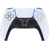 eXtremeRate Graphite Carbon Fiber Pattern Decorative Trim Shell Compatible with ps5 Controller, DIY Replacement Clip Shell, Custom Plates Cover Compatible with ps5 Controller with Accent Rings - GPFS2004