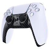 eXtremeRate Graphite Carbon Fiber Pattern Decorative Trim Shell Compatible with ps5 Controller, DIY Replacement Clip Shell, Custom Plates Cover Compatible with ps5 Controller with Accent Rings - GPFS2004