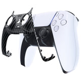 eXtremeRate Graphite Carbon Fiber Pattern Decorative Trim Shell Compatible with ps5 Controller, DIY Replacement Clip Shell, Custom Plates Cover Compatible with ps5 Controller with Accent Rings - GPFS2004
