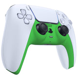eXtremeRate Green Decorative Trim Shell Compatible with ps5 Controller, DIY Replacement Clip Shell, Custom Plates Cover Compatible with ps5 Controller w/ Accent Rings - GPFP3006