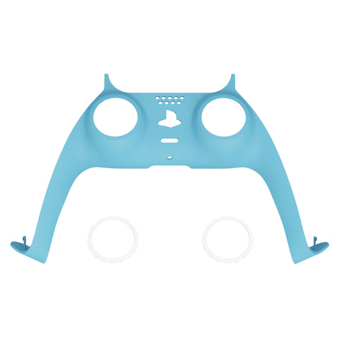 eXtremeRate Heaven Blue Decorative Trim Shell Compatible with ps5 Controller, DIY Replacement Clip Shell, Custom Plates Cover Compatible with ps5 Controller w/ Accent Rings - GPFP3010