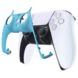eXtremeRate Heaven Blue Decorative Trim Shell Compatible with ps5 Controller, DIY Replacement Clip Shell, Custom Plates Cover Compatible with ps5 Controller w/ Accent Rings - GPFP3010