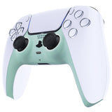 eXtremeRate Light Cyan Decorative Trim Shell Compatible with ps5 Controller, DIY Replacement Clip Shell, Custom Plates Cover Compatible with ps5 Controller w/ Accent Rings - GPFP3027