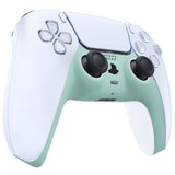 eXtremeRate Light Cyan Decorative Trim Shell Compatible with ps5 Controller, DIY Replacement Clip Shell, Custom Plates Cover Compatible with ps5 Controller w/ Accent Rings - GPFP3027