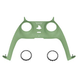 eXtremeRate Matcha Green Decorative Trim Shell Compatible with ps5 Controller, DIY Replacement Clip Shell, Custom Plates Cover Compatible with ps5 Controller w/ Accent Rings - GPFP3025