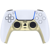 eXtremeRate Metallic Champagne Gold Decorative Trim Shell Compatible with ps5 Controller, DIY Replacement Clip Shell, Custom Plates Cover Compatible with ps5 Controller w/ Accent Rings - GPFP3019