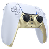 eXtremeRate Metallic Champagne Gold Decorative Trim Shell Compatible with ps5 Controller, DIY Replacement Clip Shell, Custom Plates Cover Compatible with ps5 Controller w/ Accent Rings - GPFP3019