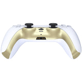 eXtremeRate Metallic Champagne Gold Decorative Trim Shell Compatible with ps5 Controller, DIY Replacement Clip Shell, Custom Plates Cover Compatible with ps5 Controller w/ Accent Rings - GPFP3019