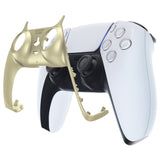 eXtremeRate Metallic Champagne Gold Decorative Trim Shell Compatible with ps5 Controller, DIY Replacement Clip Shell, Custom Plates Cover Compatible with ps5 Controller w/ Accent Rings - GPFP3019
