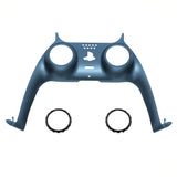 eXtremeRate Metallic Regal Blue Decorative Trim Shell Compatible with ps5 Controller, DIY Replacement Clip Shell, Custom Plates Cover Compatible with ps5 Controller w/ Accent Rings - GPFP3020
