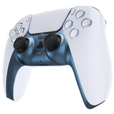 eXtremeRate Metallic Regal Blue Decorative Trim Shell Compatible with ps5 Controller, DIY Replacement Clip Shell, Custom Plates Cover Compatible with ps5 Controller w/ Accent Rings - GPFP3020