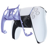 eXtremeRate Metallic Snowstorm Mauve Decorative Trim Shell Compatible with ps5 Controller, DIY Replacement Clip Shell, Custom Plates Cover Compatible with ps5 Controller w/ Accent Rings - GPFP3021