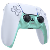 eXtremeRate Metallic Vista Green Decorative Trim Shell Compatible with ps5 Controller, DIY Replacement Clip Shell, Custom Plates Cover Compatible with ps5 Controller w/ Accent Rings - GPFP3022