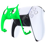 eXtremeRate Neon Green Decorative Trim Shell Compatible with ps5 Controller, DIY Replacement Clip Shell, Custom Plates Cover Compatible with ps5 Controller w/ Accent Rings - GPFP3024