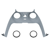 eXtremeRate New Hope Gray Decorative Trim Shell Compatible with ps5 Controller, DIY Replacement Clip Shell, Custom Plates Cover Compatible with ps5 Controller w/ Accent Rings - GPFP3037