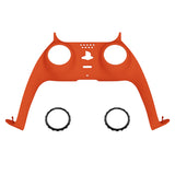 eXtremeRate Orange Decorative Trim Shell Compatible with ps5 Controller, DIY Replacement Clip Shell, Custom Plates Cover Compatible with ps5 Controller w/ Accent Rings - GPFP3004