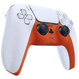 eXtremeRate Orange Decorative Trim Shell Compatible with ps5 Controller, DIY Replacement Clip Shell, Custom Plates Cover Compatible with ps5 Controller w/ Accent Rings - GPFP3004