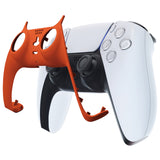 eXtremeRate Orange Decorative Trim Shell Compatible with ps5 Controller, DIY Replacement Clip Shell, Custom Plates Cover Compatible with ps5 Controller w/ Accent Rings - GPFP3004