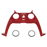 eXtremeRate Passion Red Decorative Trim Shell Compatible with ps5 Controller, DIY Replacement Clip Shell, Custom Plates Cover Compatible with ps5 Controller w/ Accent Rings - GPFP3029