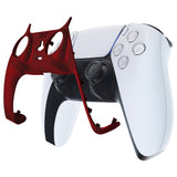 eXtremeRate Scarlet Red Decorative Trim Shell Compatible with ps5 Controller, DIY Replacement Clip Shell, Custom Plates Cover Compatible with ps5 Controller w/ Accent Rings - GPFP3003