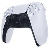 eXtremeRate Solid Black Decorative Trim Shell for PS5 Controller, DIY Replacement Clip Shell for PS5 Controller, Custom Plates Cover for PS5 Controller with Accent Rings - GPFM5006