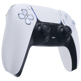 eXtremeRate Solid Black Decorative Trim Shell for PS5 Controller, DIY Replacement Clip Shell for PS5 Controller, Custom Plates Cover for PS5 Controller with Accent Rings - GPFM5006