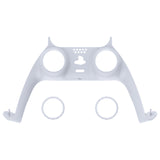 eXtremeRate Solid White Decorative Trim Shell for PS5 Controller, DIY Replacement Clip Shell for PS5 Controller, Custom Plates Cover for PS5 Controller with Accent Rings - GPFM5008